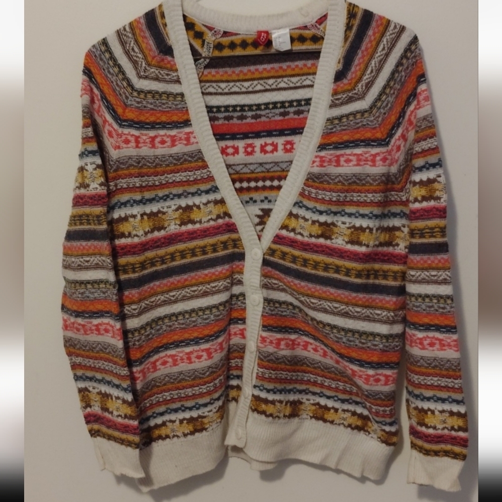 H&M Divided Multi Colored Cardigan